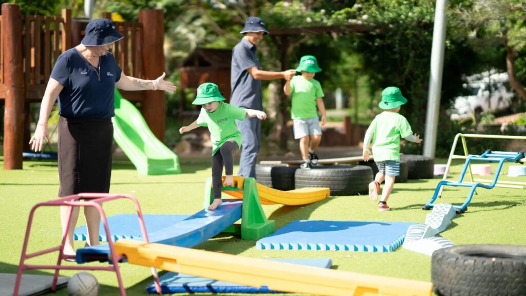 Toddlers Enjoy Outdoor Play Spaces